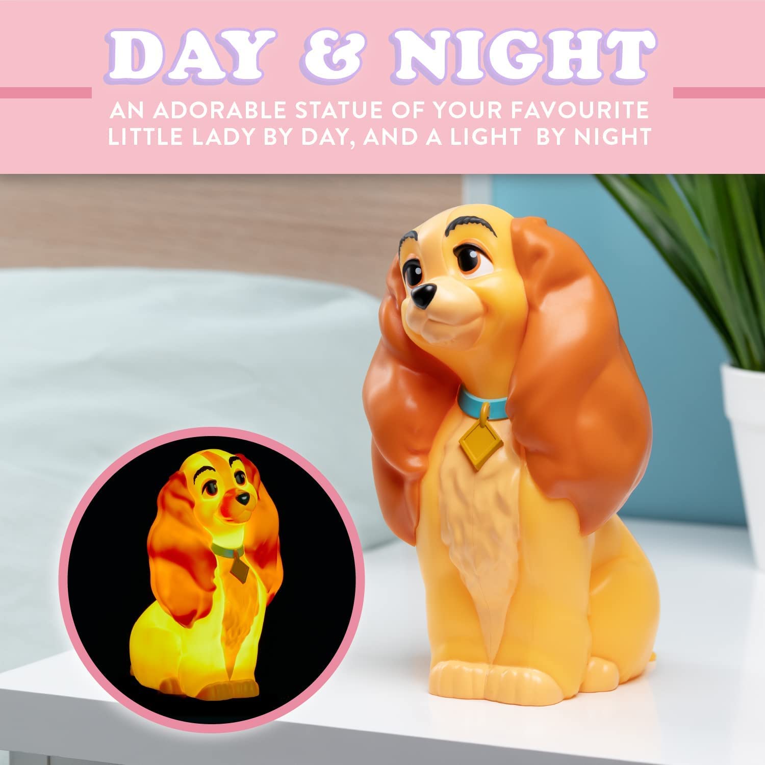 Disney Lady and The Tramp 3D Lady Night Light Lamp - Amazon.com